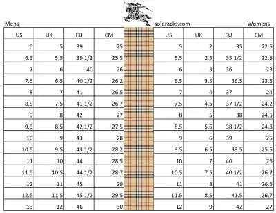 vintage burberry size guide|BURBERRY size guide .